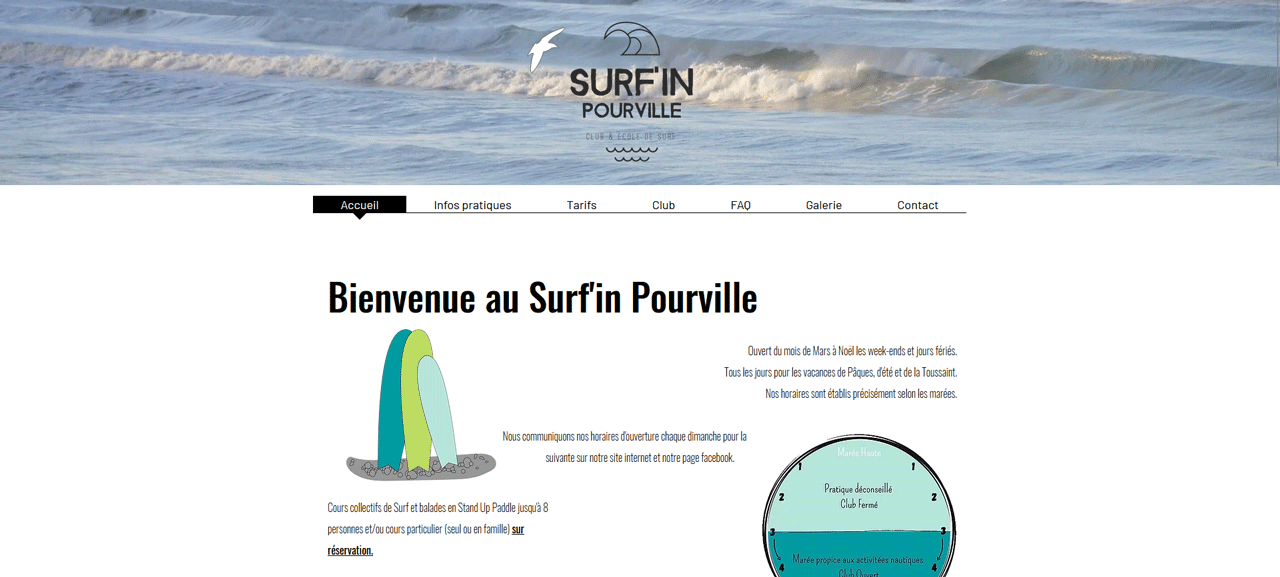 Page d'accueil Surfin'Pourville